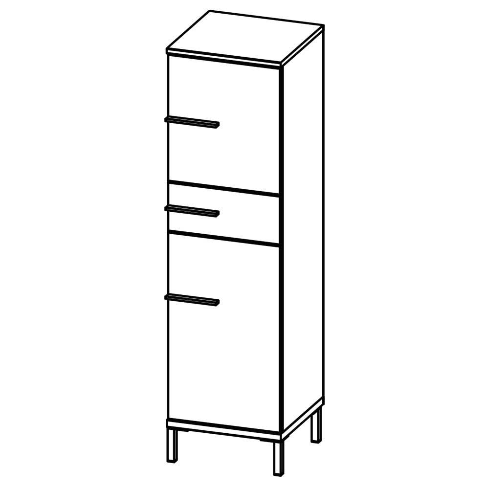 Moderner Badezimmerschrank 125 cm hoch - Lucrino