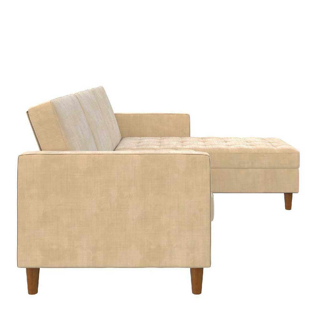 L-Bettsofa in Creme Chenille - Emiria