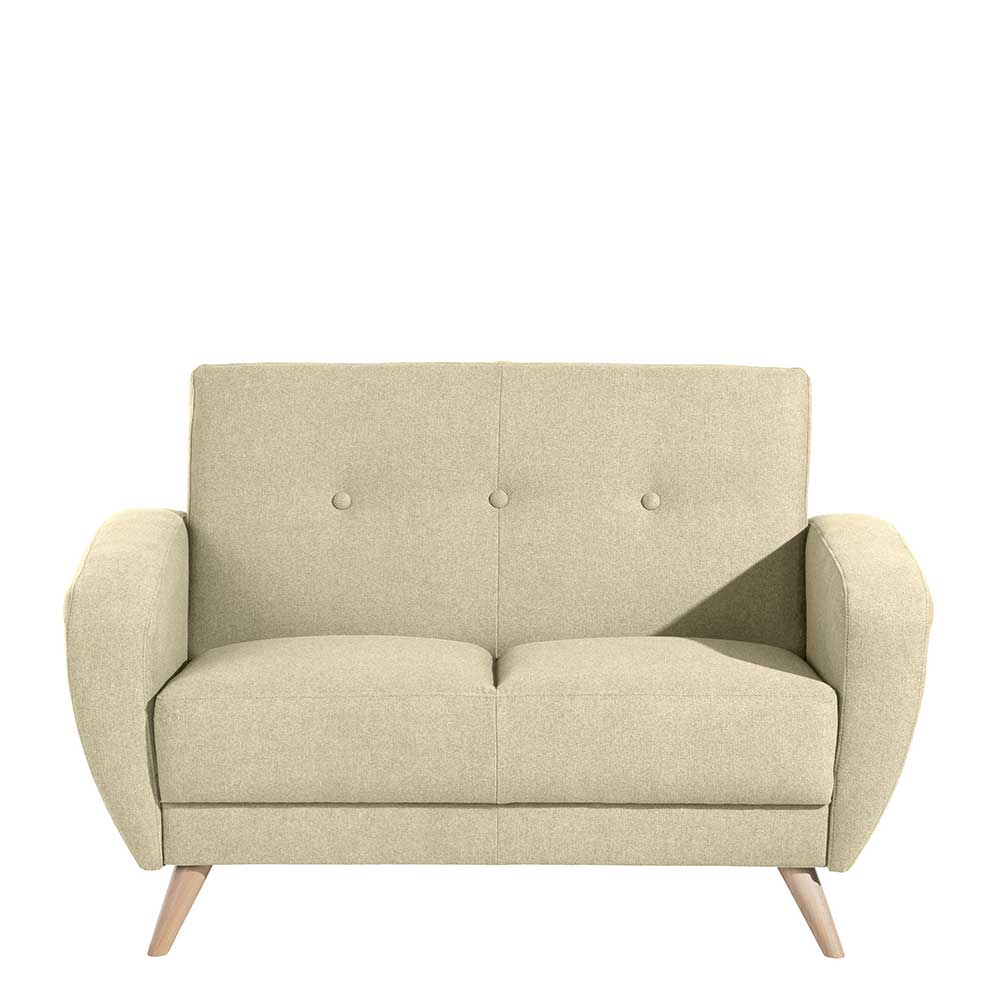 Sofa in Beige und Buche Natur - Vilarila