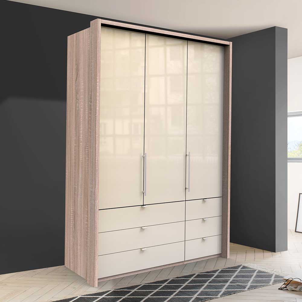 150cm breiter Schlafzimmerschrank in Creme - Rativian