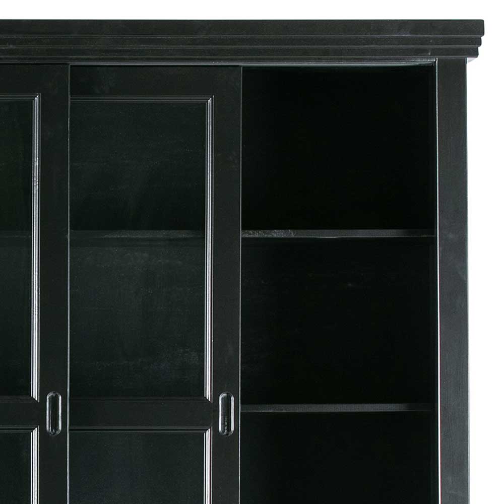 166x215x48 Buffetschrank in Schwarz Kiefer - Nariosca