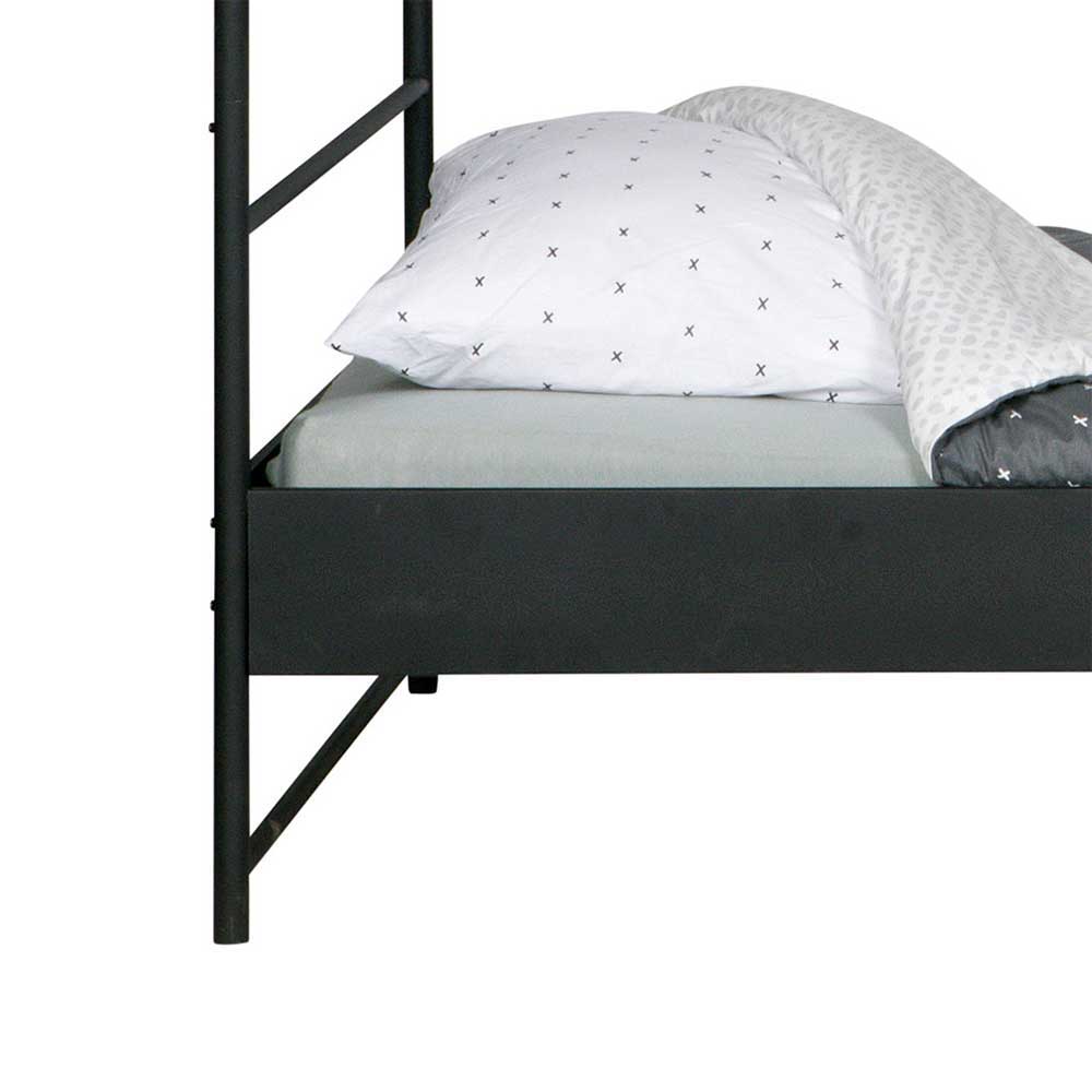 Loft Style Metall Himmelbett Inna in Schwarz