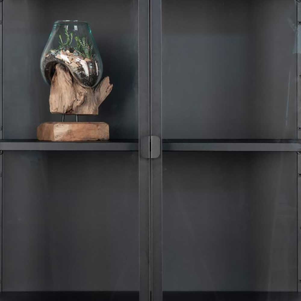 80x175x35 Industry Vitrine aus Glas & Stahl - Nikosia