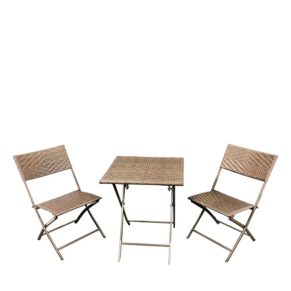 Polyrattan Bistro Set klappbar - Dusti (dreiteilig)