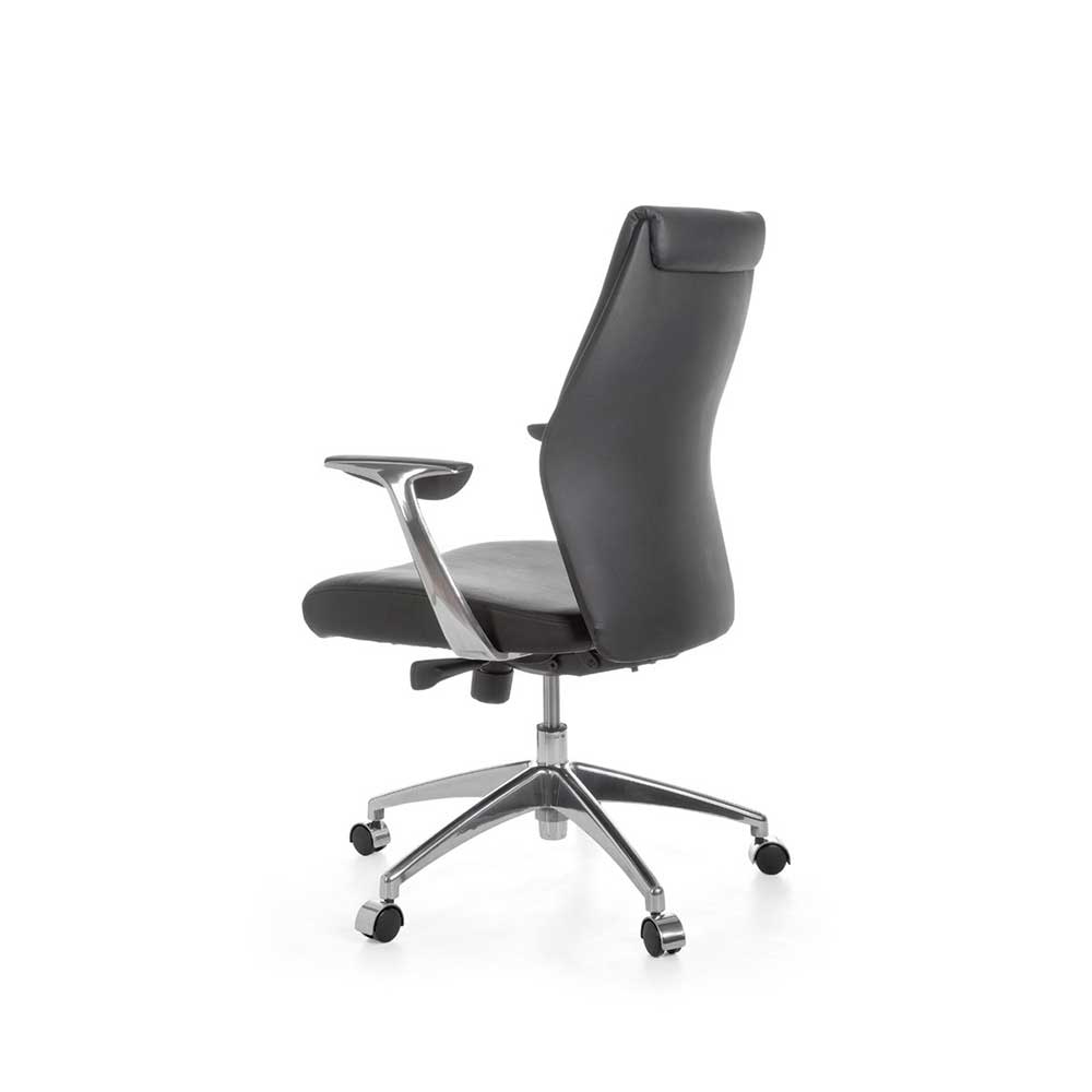 Ergonomischer Bürostuhl aus Leder in Schwarz - Ekorena