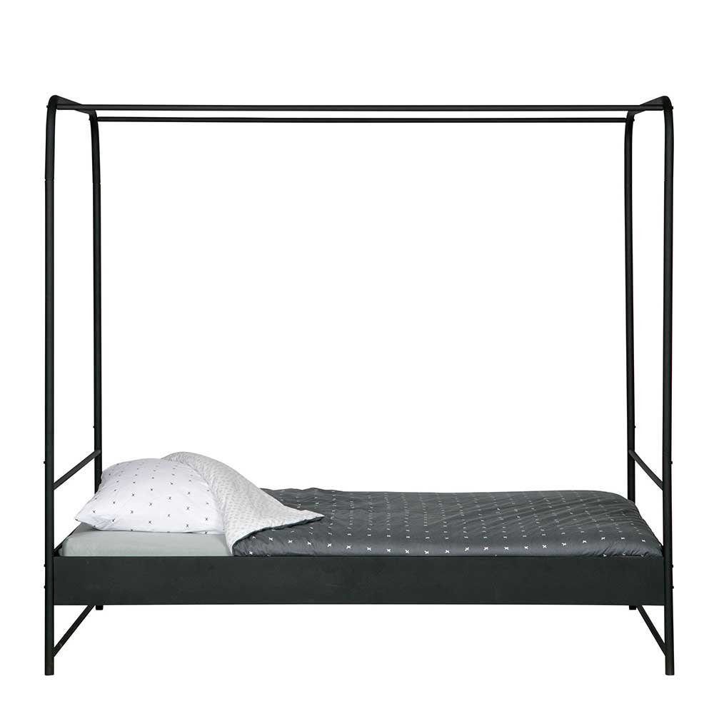 Loft Style Metall Himmelbett Inna in Schwarz