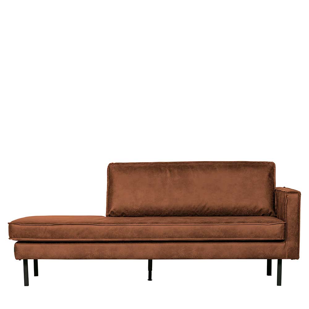 Retro 3er Sofa in Cognac Braun - Landon