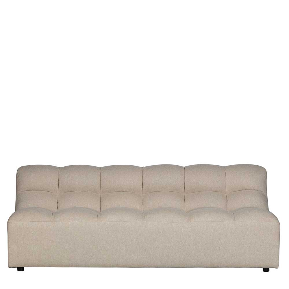 Design Zweisitzer Sofa ohne Armlehnen in Beige - Verolia