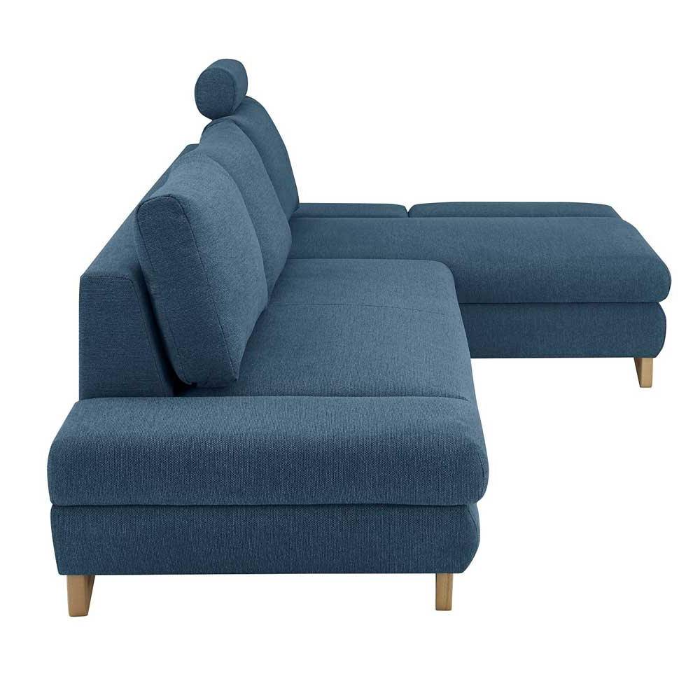 Wohnzimmer Ecksofa in Blau - Baonga