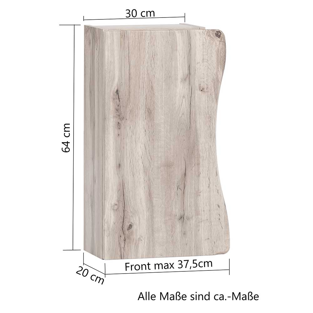 Bad Oberschrank in Wildeiche Baumkante - Tofias