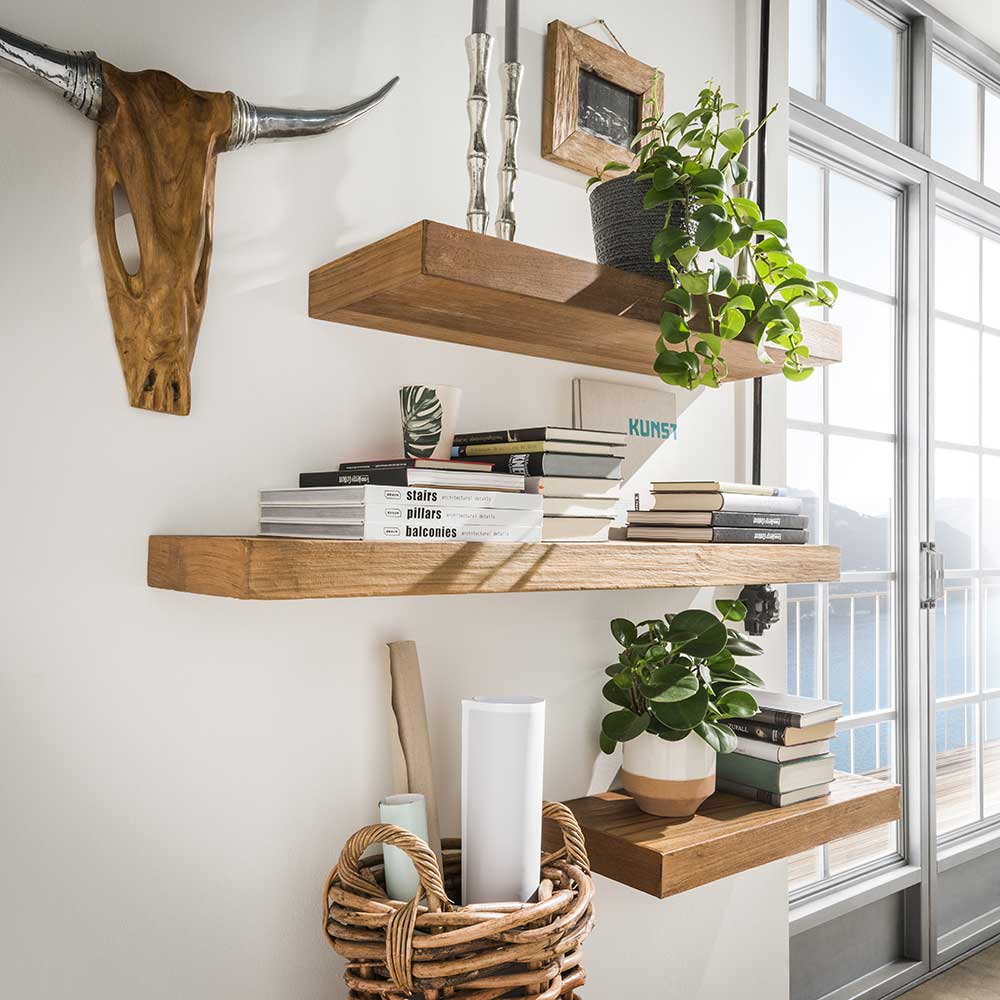 Teak Wandboard mit 4 cm Stärke - Palium