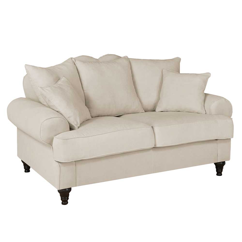 Zweisitzer Sofa in Beige & Dunkelbraun - Merandes