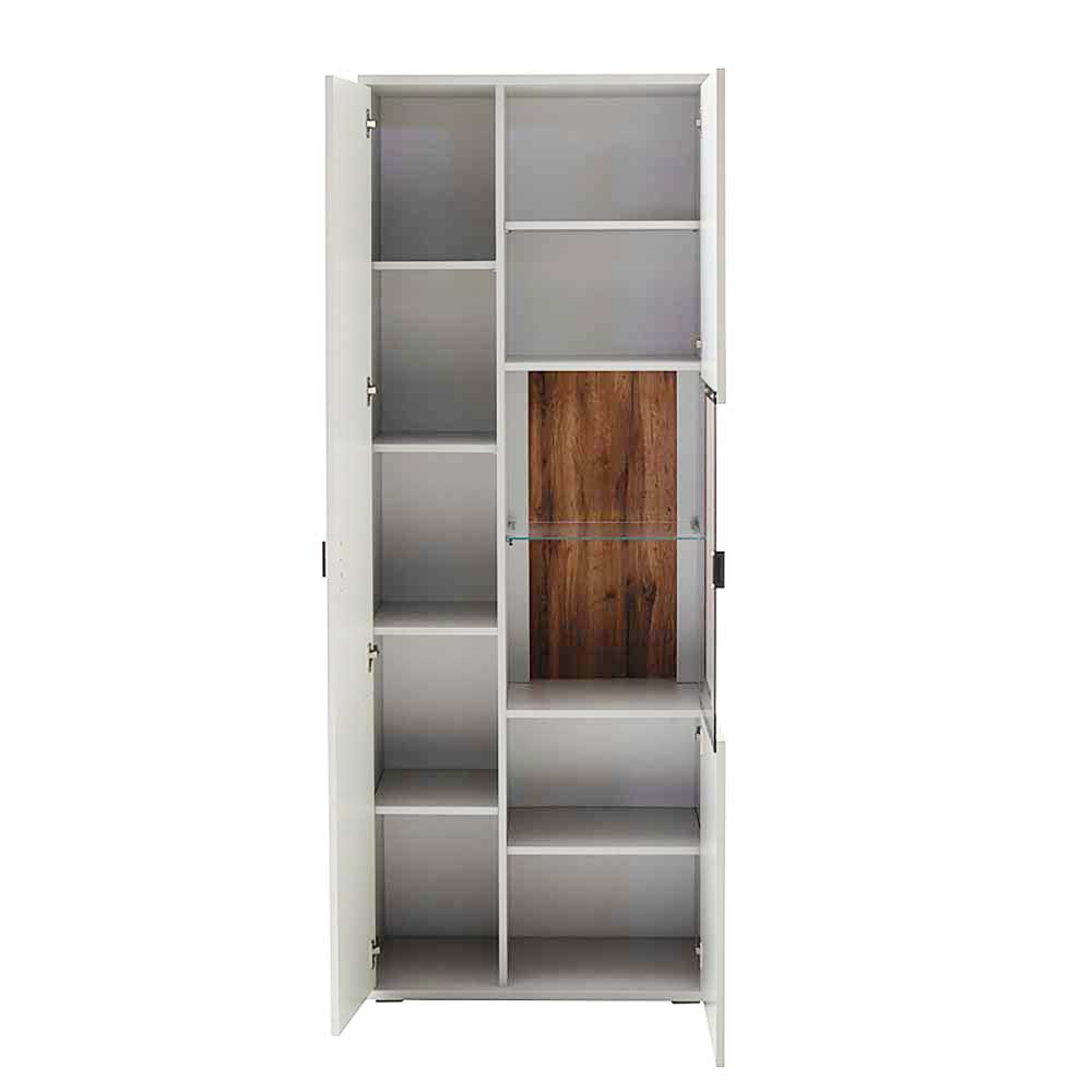 75x199x37 2-türiger Wohnzimmerschrank modern - Apulco