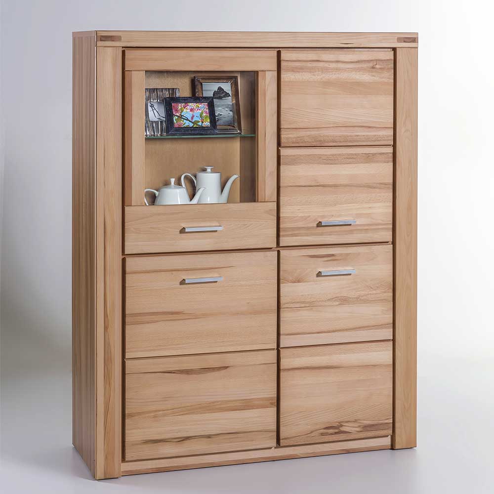 108x140x40 Wohnraum Highboard in Kernbuche - Uhelia