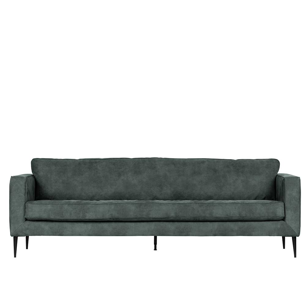 Microfaser Dreier Sofa in Petrol - Dominica