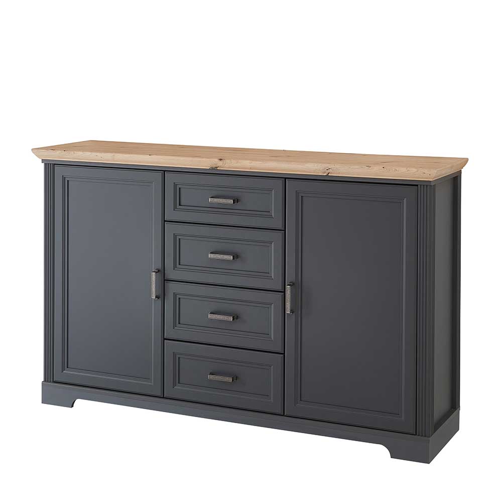 Sideboard in Dunkelgrau und Eiche - Joe