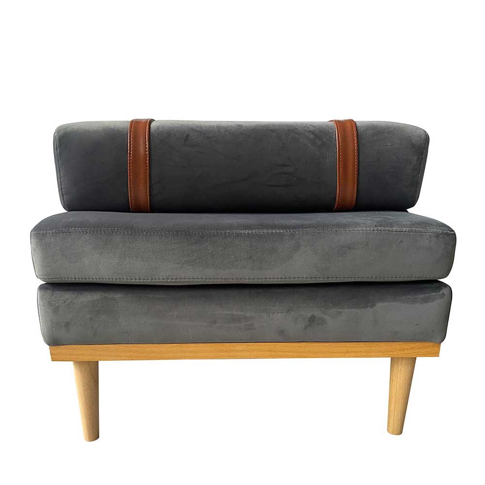 Retrostyle Liege Daybed in Grau Samt - Fiorentina