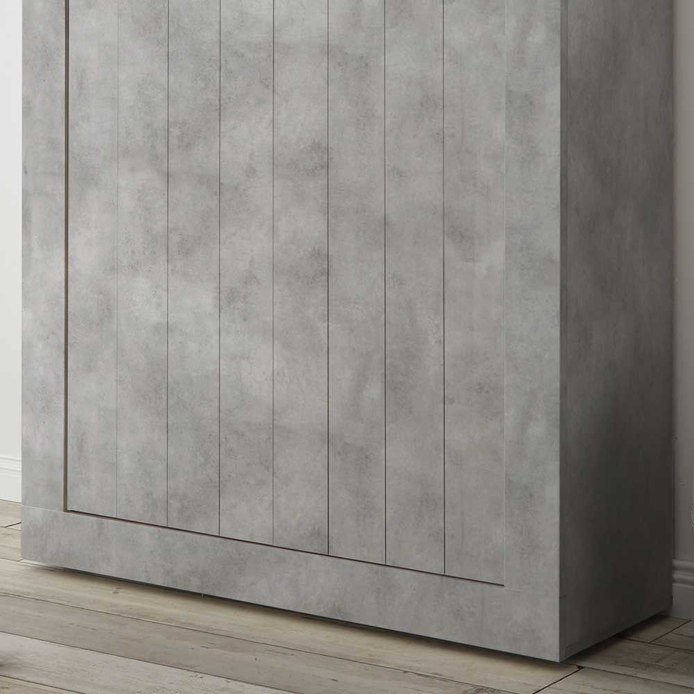 110x144x43 Türen-Highboard in Beton Dekor - Eman