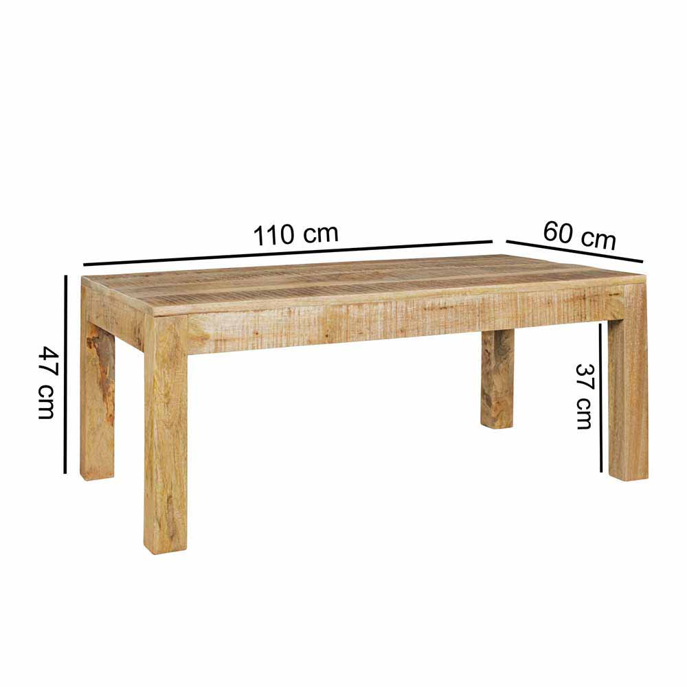 Großer Wohnzimmertisch Recers in Rechteckig 110x60cm