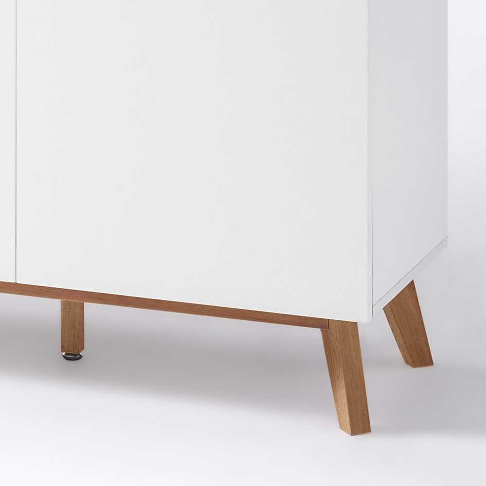 Weißes Sideboard Maiky mit Griffmulden