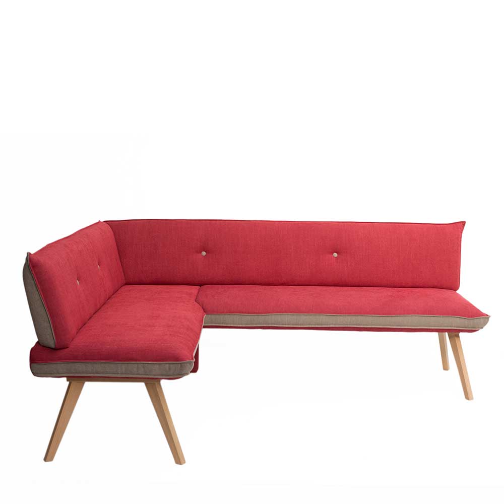 Esszimmer Eckbank in Rot mit Beige - Laudion