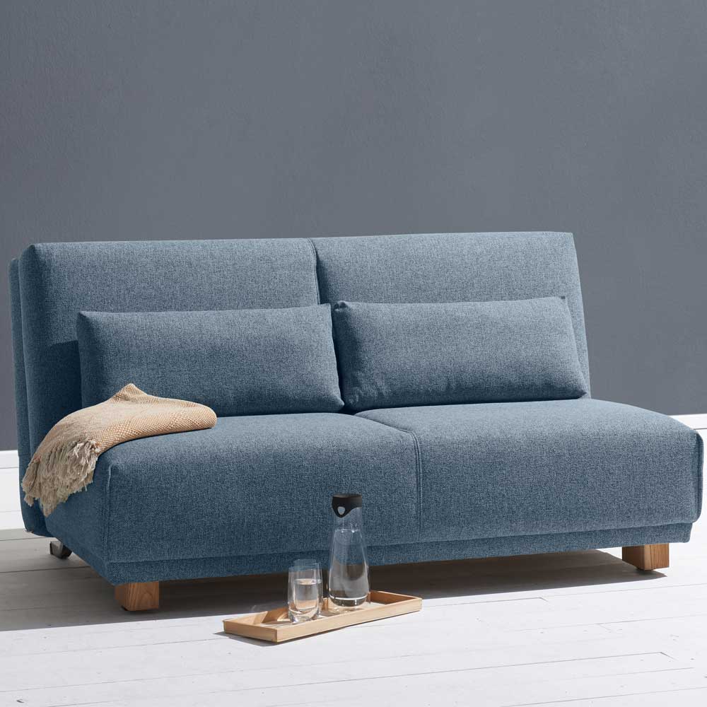 Schlafsofa in Blau mit Eiche - Sojette