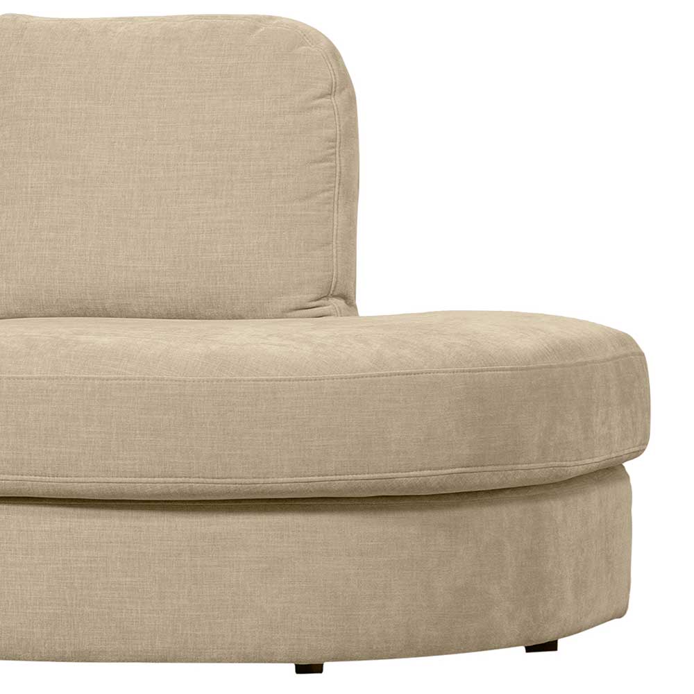 Wohnzimmersofa in Beige Webstoff - Iljana