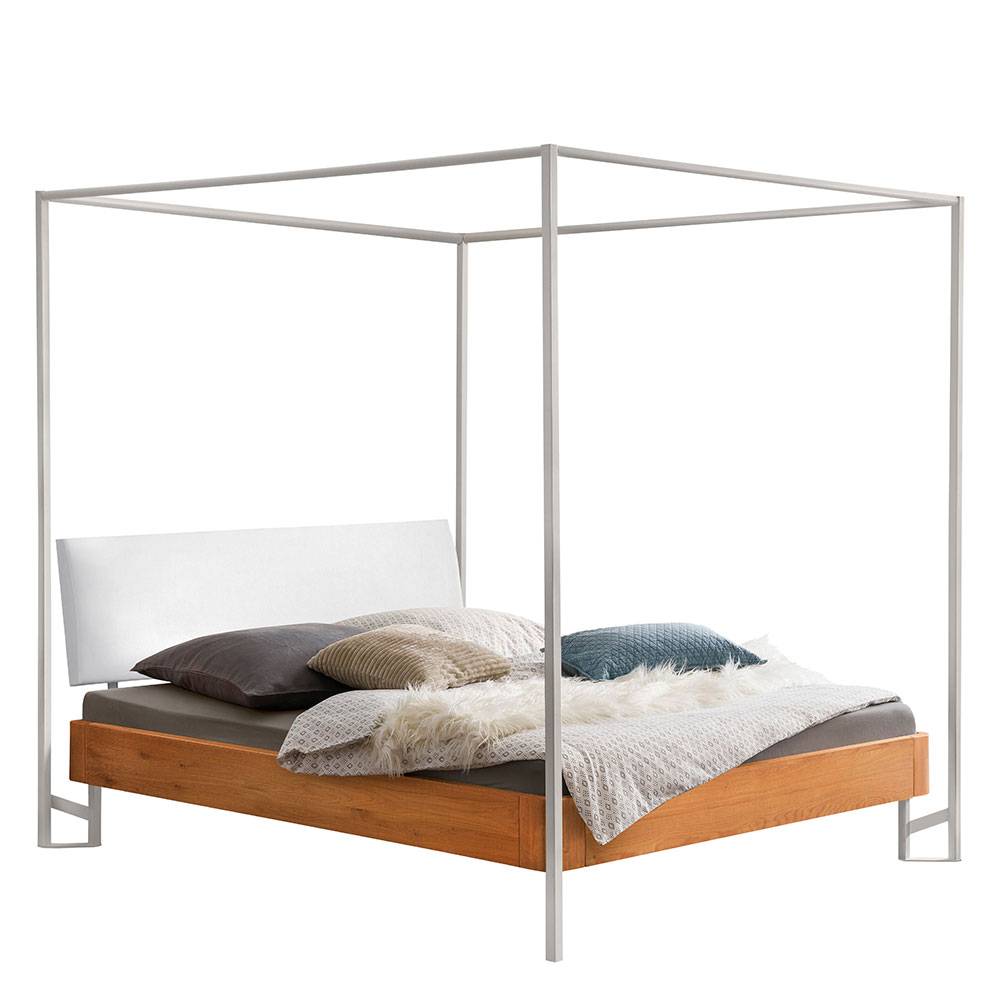 Design Himmelbett in Eiche Natur & Weiß - Risa