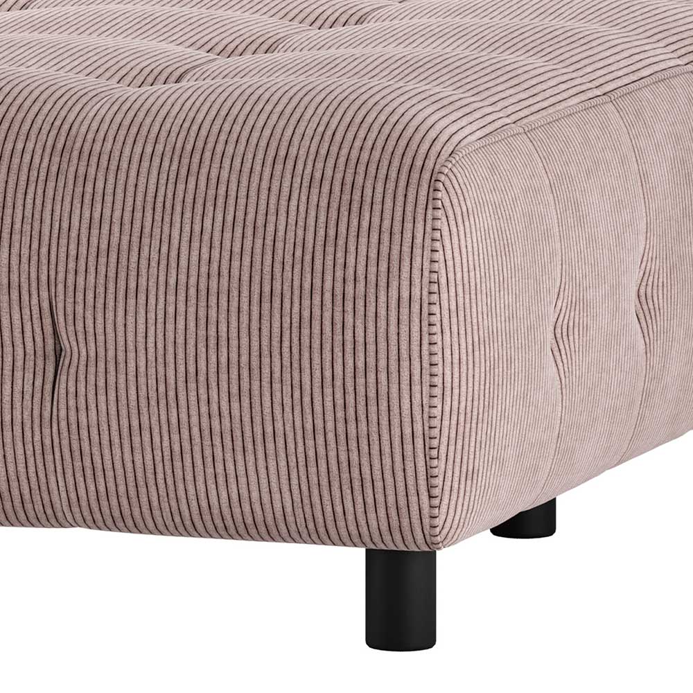 Cord Modulsofa Eckelement in Mauve - Samorah