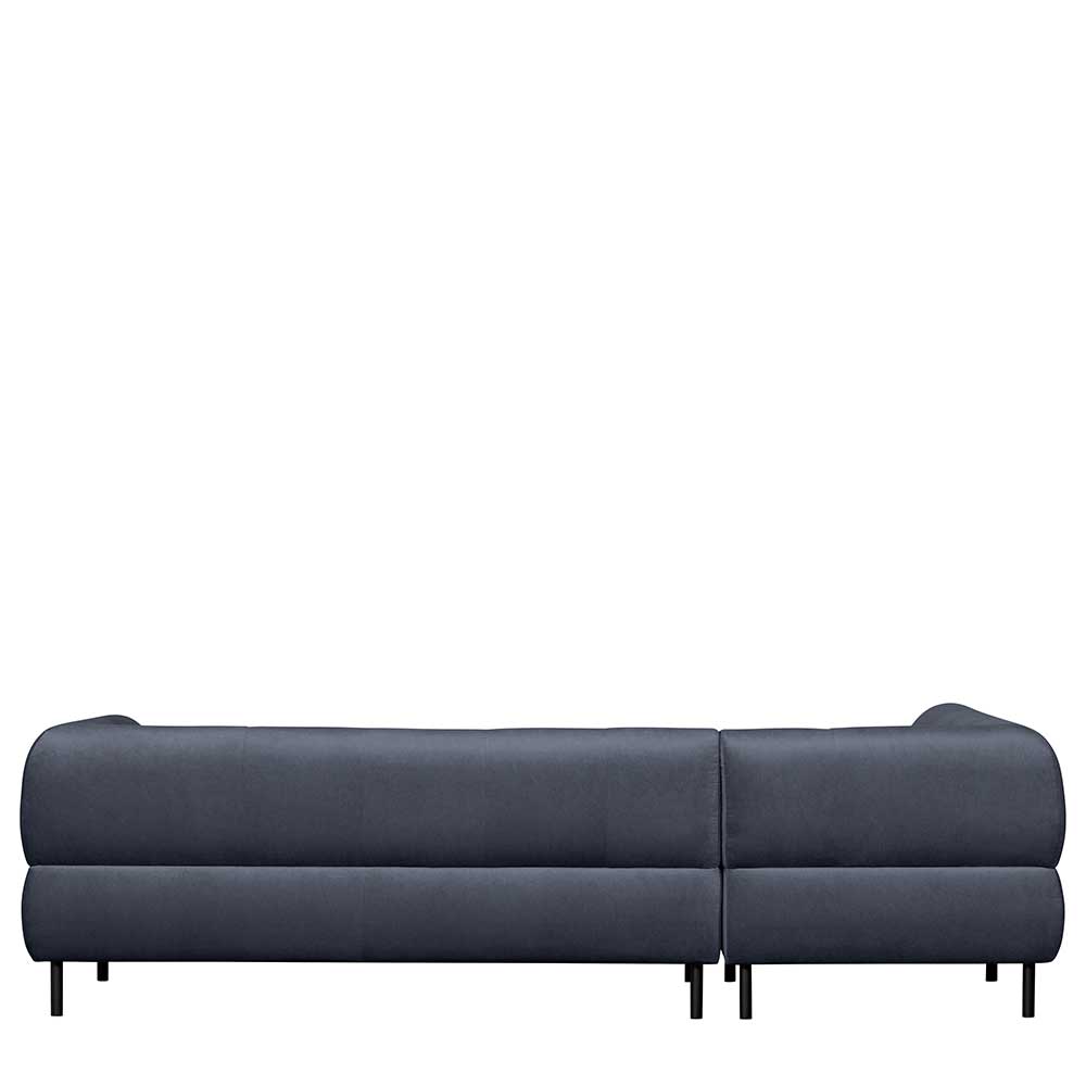 Samt L-Sofa in Dunkelgrau - Roccoss