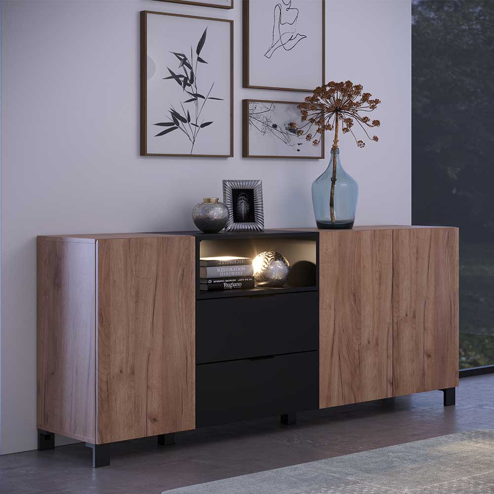 185x78x40 Modernes Sideboard zweifarbig - Dave