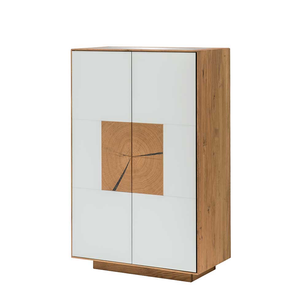 72x112x37 Design Schrank mit Glas Deckel - Mandrey