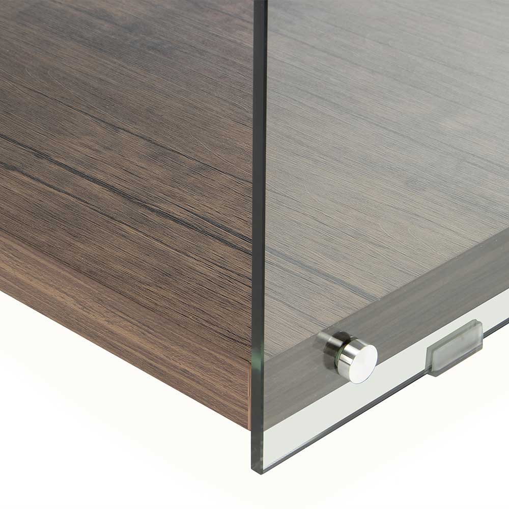 120 cm TV Element in Nussbaum & Transparent - Tomima