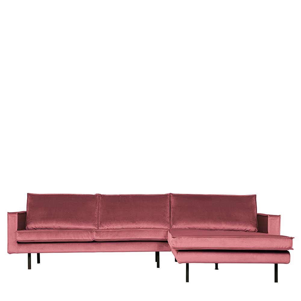 300x85x155 Polsterecke in Pink & Schwarz - Majanco