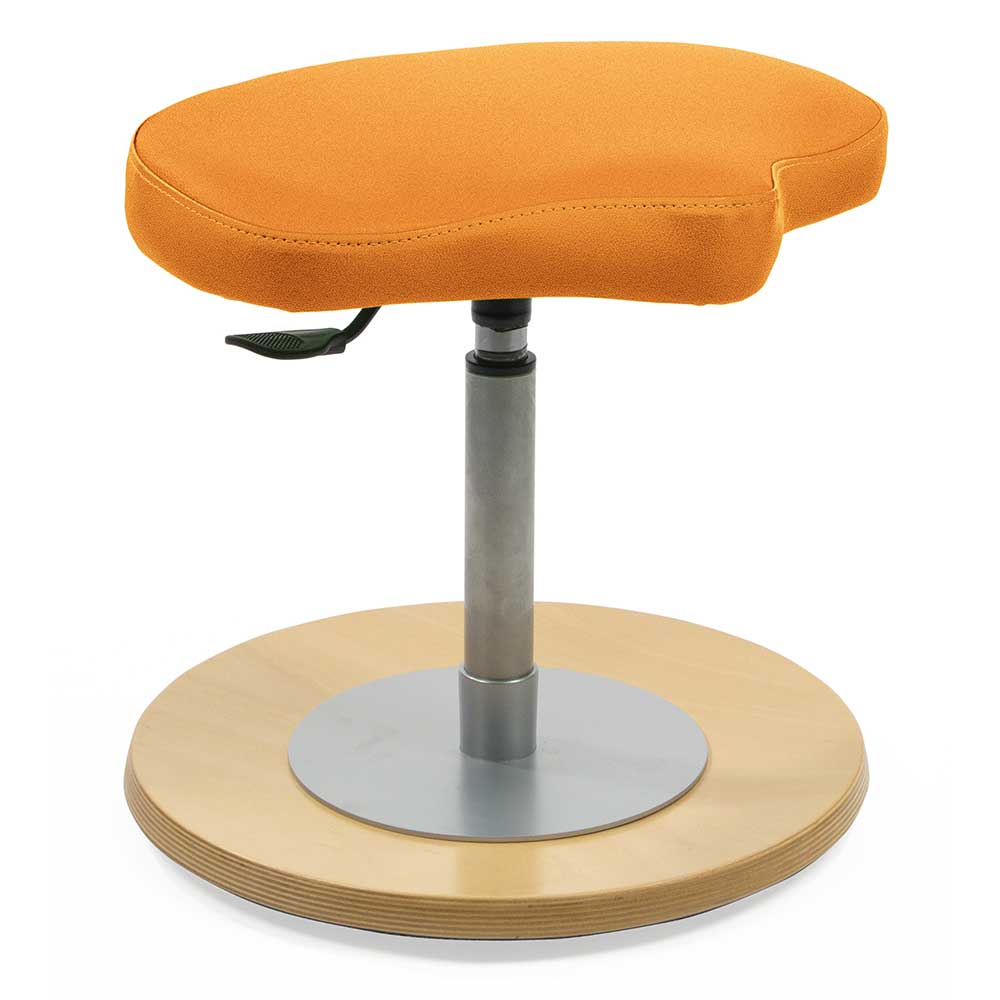 Kinder Schreibtisch Hocker in Orange & Buche - Cadona