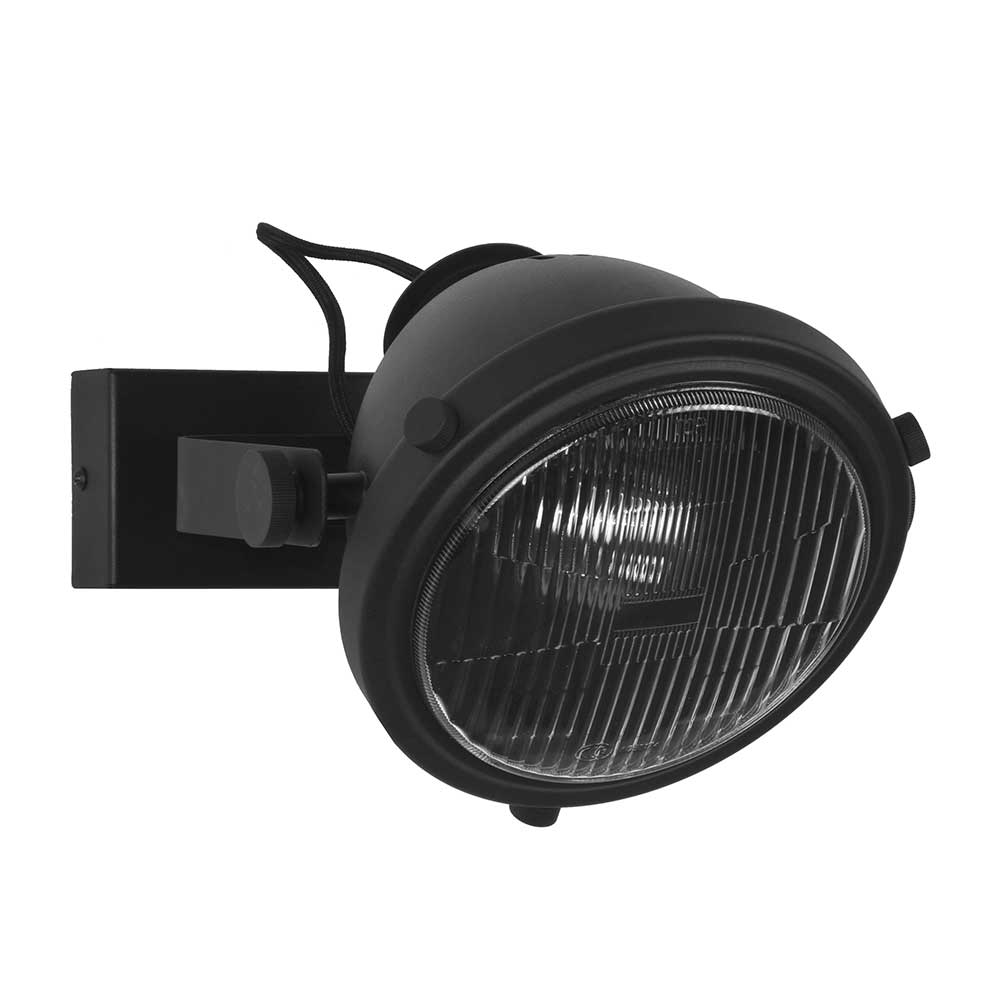 Schwarze Industrial Wandlampe aus Metall - Kayla