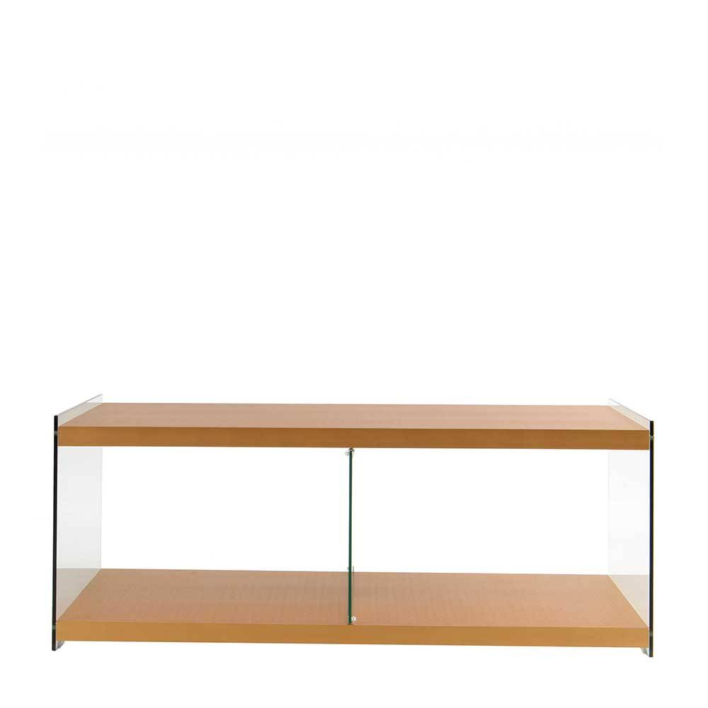 120x45x60 TV Board in Gold & Durchsichtig - Monic