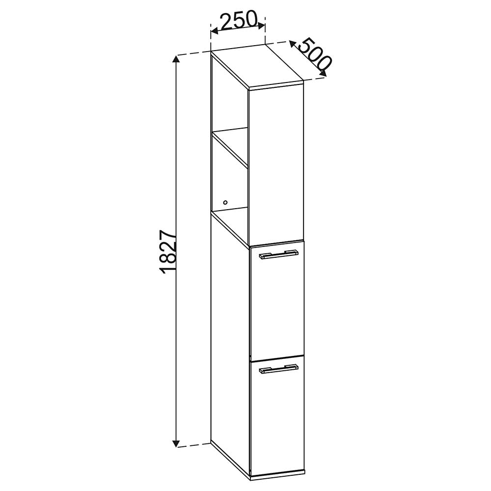 Badezimmer Hochschrank schmal - auch Raumteiler - Casu