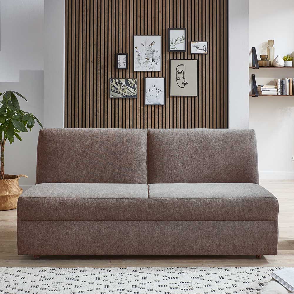 Klappcouch ohne Armlehnen in Taupe - Drosalino