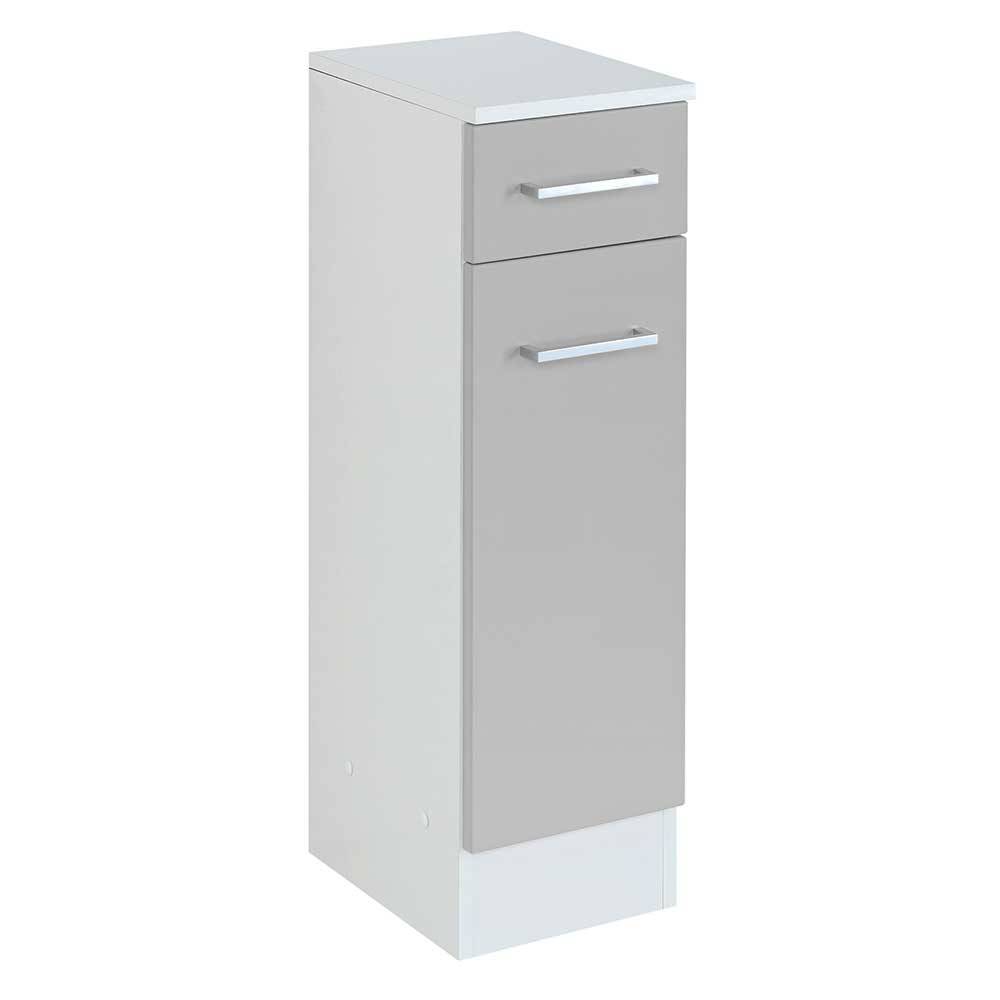 25x84x35 Bad Stand-Unterschrank in Grau & Weiß - Girios