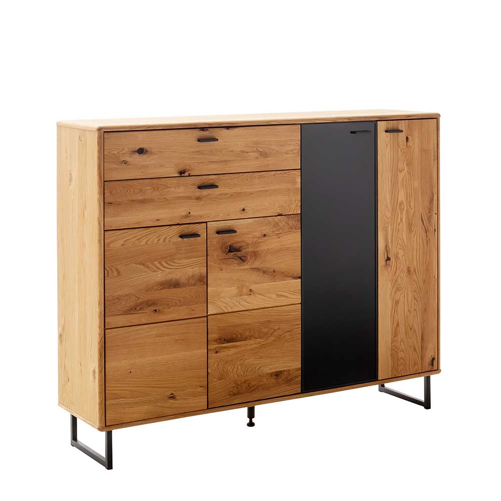 Großes Highboard mit Metall Bügelgestell - Flacona