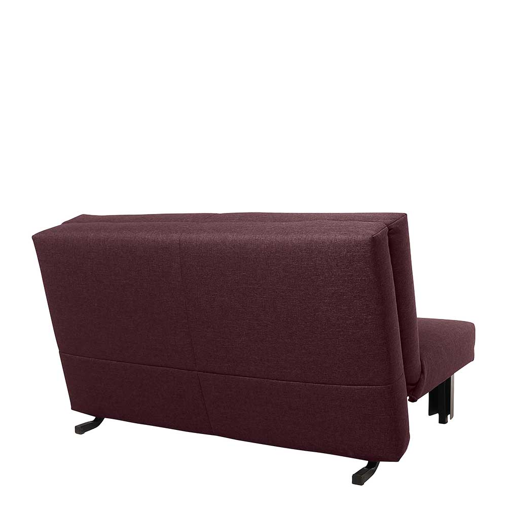 Zweisitzer Schlafcouch in Bordeaux Rot - Lorossa