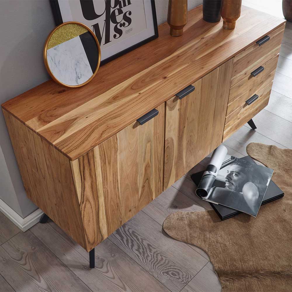 145x78x45 Holz Sideboard aus Akazie mit Eisen - Passena