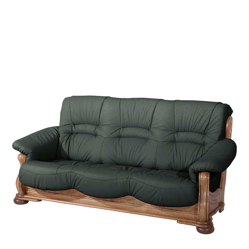 Leder-Dreisitzer Sofa mit Federkern - Opticas