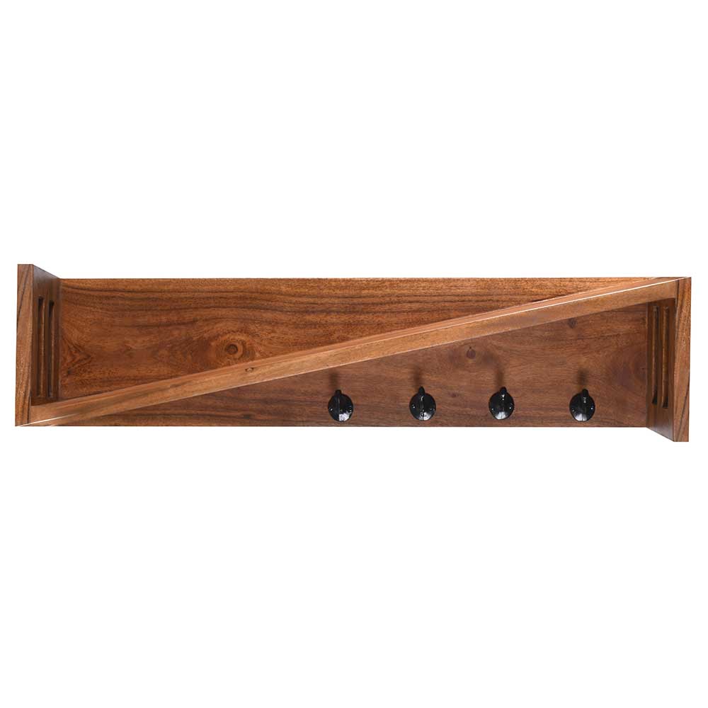 Design 4 Haken Wandgarderobe aus Akazie massiv - Magona