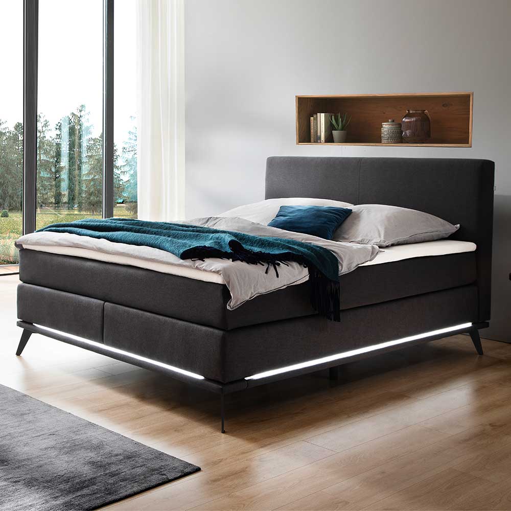 Boxspringbett mit LED Beleuchtung an der Box - Corretto