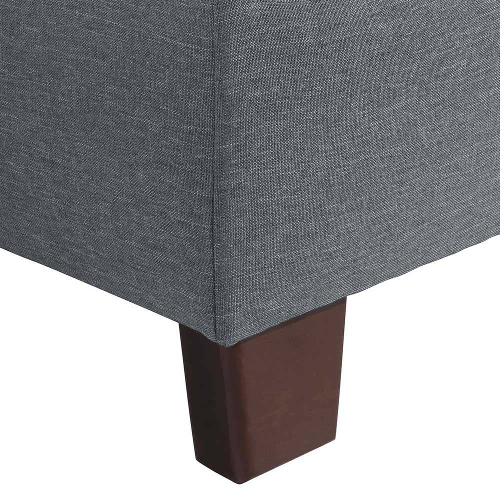 Hocker in Jeansblau und Nussbaum Braun - Ilea