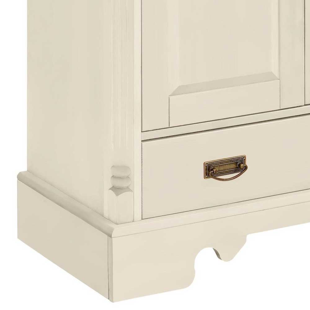 Landhaus Highboard in Creme gewachst - Rospus