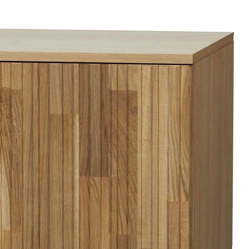 Türen-Sideboard in Eiche & Schwarz - Banyo