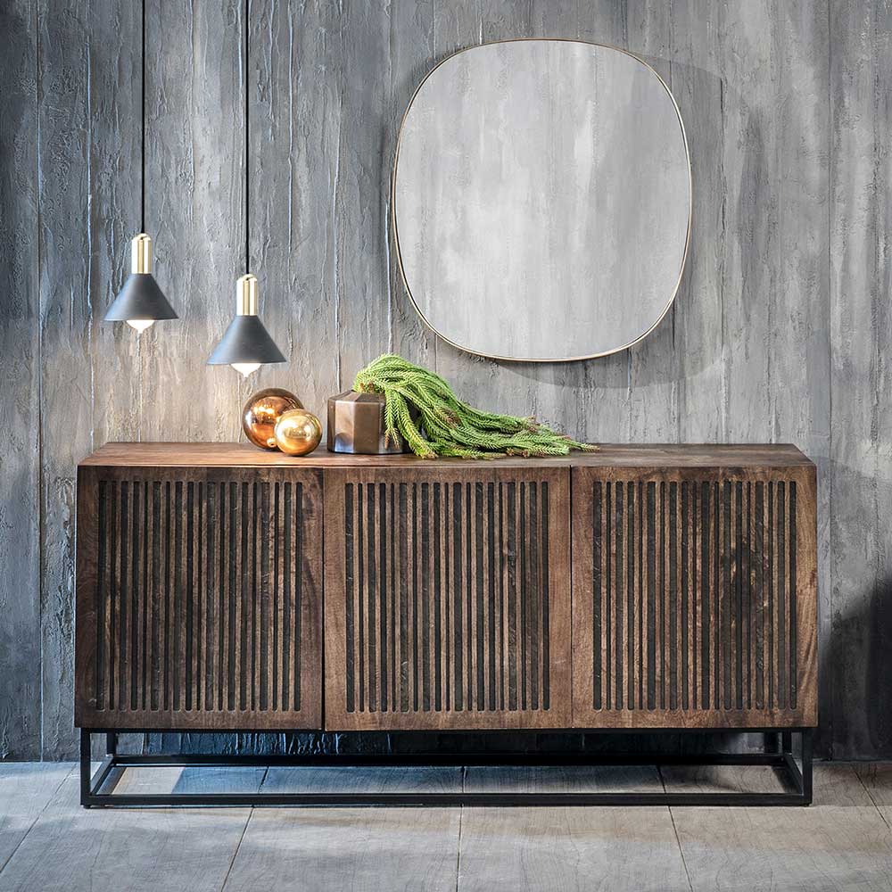 3-türiges Holz Sideboard mit Bügelgestell - Lyrica